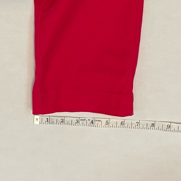 Audrey & Celine Side Zip Casual Red Capris Sz 4 - Picture 6 of 8